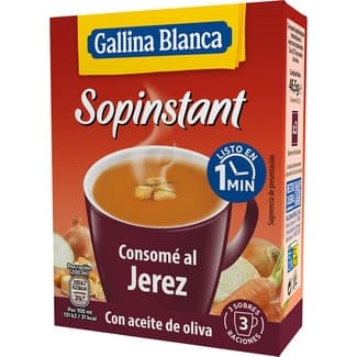 Sopinstant consomé al jerez con picatostes estuche 54 g - Gallina Blanca