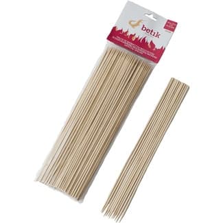 Palos para barbacoa de bambú 250 x 3 mm bolsa 100 unidades - Betik