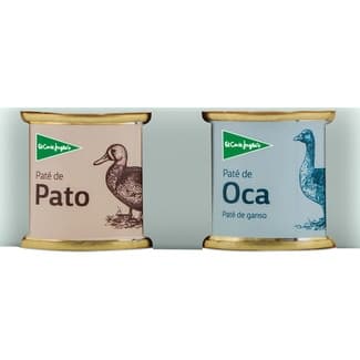 Paté de oca y pato + paté de pato pack 2 latas 70 g - El Corte Ingles