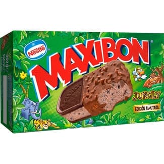 Helado Jungly sándwich de chocolate con galletas al cacao 4 unidades estuche 560 ml - Nestle Maxibon
