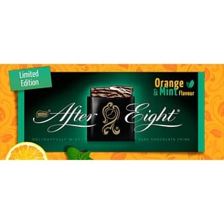 Láminas de chocolate, menta y naranja estuche 200 g - After Eight