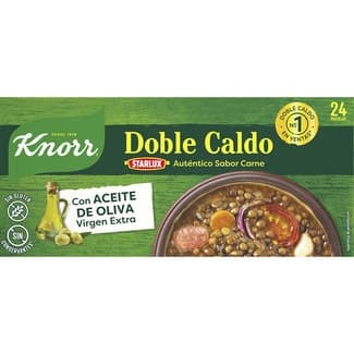 Starlux doble caldo de carne sin gluten con aceite de oliva 24 pastillas estuche 240 g - Knorr