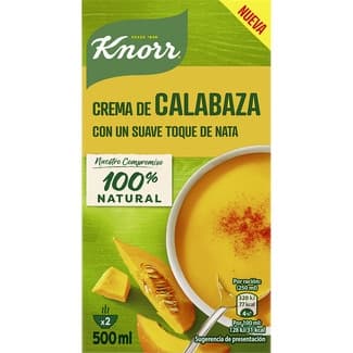 Crema de calabaza con un suave toque de nata envase 500 ml - Knorr