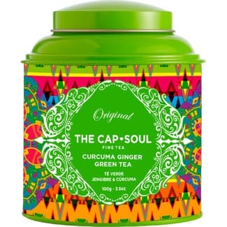 Original té verde con jengibre y cúrcuma a granel lata 100 g - The Capsoul