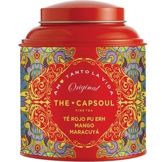 Original té rojo pu erh con mango y maracuyá a granel lata 100 g - The Capsoul