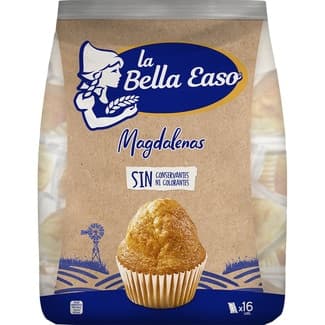 Magdalenas envasadas individualmente 16 unidades bolsa 464 g - La Bella Easo