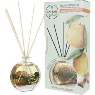 Botanic ambientador mikado aroma naranja y canela envase 75 ml efecto energizante - Ambar