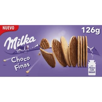 Choco Finas galletas finas con chocolate paquete 126 g - Milka
