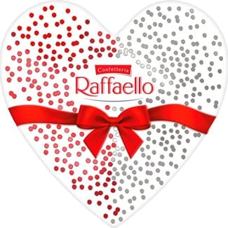 Bombones crujientes de coco y almendra en estuche 140 g con forma de corazón - Ferrero Raffaello