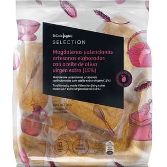 Magdalenas valencianas artesanas sin lactosa bolsa 380 g 12 unidades envasadas individualmente - El Corte Ingles Selection