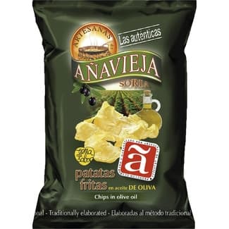 Patatas fritas artesanas en aceite de oliva bolsa 120 g - Añavieja