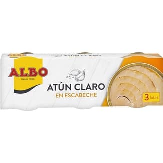 Atún claro en escabeche pack 3 latas 67 g neto escurrido - Albo