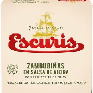 Zamburiñas en salsa vieira lata 81 g neto escurrido - Escuris