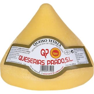 Queso gallego de vaca elaborado con leche pasteurizada DOP Queso Tetilla pieza 900 g - Prado