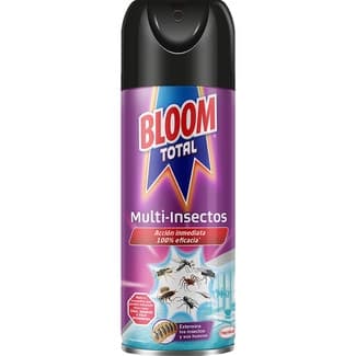 Total Multi-Insectos insecticida volador para moscas mosquitos cucarachas y hormigas spray 400 ml - Bloom