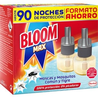 Max insecticida volador eléctrico acción rápida y fórmula concentrada 2 recambios 18 ml - Bloom