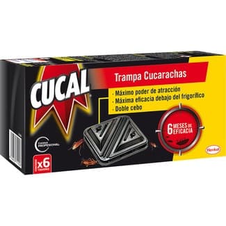 Trampa para cucarachas efecto dominó doble cebo estuche 6 unidades - Cucal