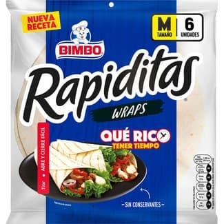 Rapiditas Wraps 6 unidades bolsa 240 g - Bimbo