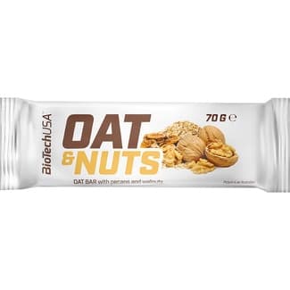 Barritas energetica de avena con alto contenido en fibra y crujientes semillas envase 70 g - Biotech Usa