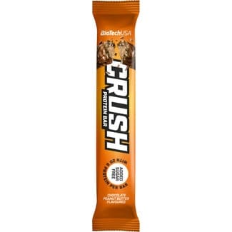 Crush barrita de proteínas sabor a chocolate y cacahuete sin azúcar añadido envase 64 g - Biotech Usa