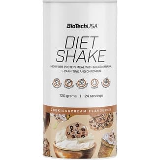 Diet Shake batido proteico con glucomanano, L-carnitina y cromo sabor cookies and cream envase 750 g - Biotech Usa