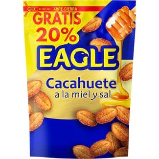 Cacahuetes dorados a la miel y sal bolsa 90 g - Eagle