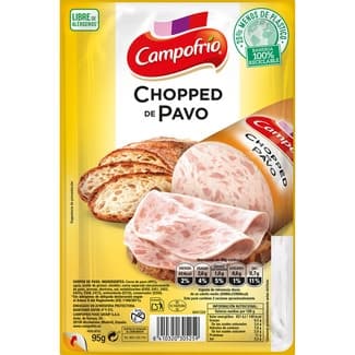 Chopped de pavo en lonchas sin gluten envase 95 g - Campofrio