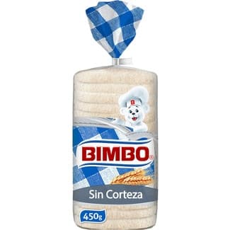 Pan de molde sin corteza bolsa 450 g - Bimbo