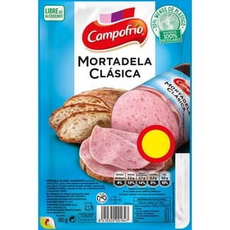Mortadela clásica en lonchas especial bocadillo sin gluten envase 95 g - Campofrio