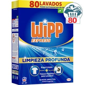 Detergente polvo Limpieza Profunda maleta 80 cacitos - Wipp Express