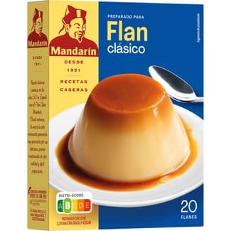 Preparado para hacer flan clásico 20 flanes estuche 20 g - Mandarin