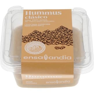 Hummus clásico sabor 100% natural tarrina 220 g - Ensalandia