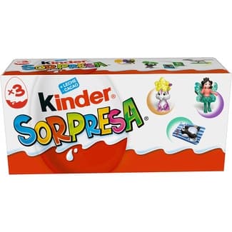 Huevos de chocolate con sorpresa pack 3 unidades 20 g diseños surtidos según existencias - Kinder Sorpresa