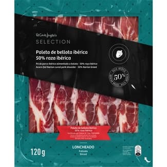 Paleta de bellota ibérica 50% raza ibérica en lonchas envase 120 g - El Corte Ingles Selection