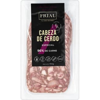 Cabeza de cerdo especial en lonchas sin gluten sin lactosa envase 150 g - Frial