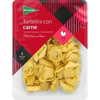 Pasta fresca tortellini al huevo relleno con carne 2 raciones envase 250 g - El Corte Ingles