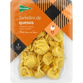 Pasta fresca tortellini al huevo relleno de 4 quesos 2 raciones envase 250 g - El Corte Ingles