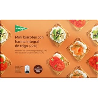Mini biscotes con harina integral de trigo 22% estuche 120 g - El Corte Ingles