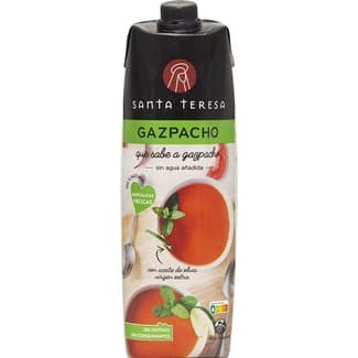 Gazpacho 100% natural sin aditivos con AOVE sin gluten brik 1 l - Santa Teresa