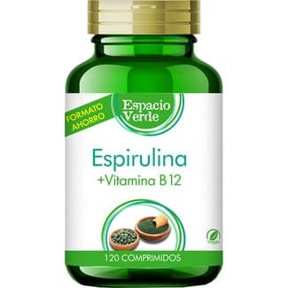 Espirulina con vitamina B12 bote 120 comprimidos - Espacio Verde