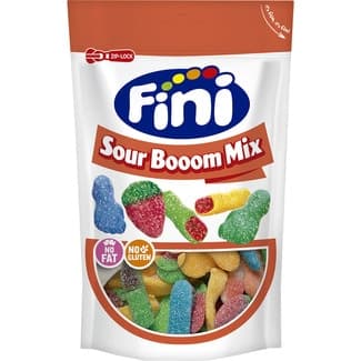 Sour Boom Mix golosinas surtidas sin gluten y sin aceite de palma bolsa 165 g - Fini