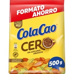 Cero cacao soluble sin azúcares añadidos bolsa 500 g - Colacao