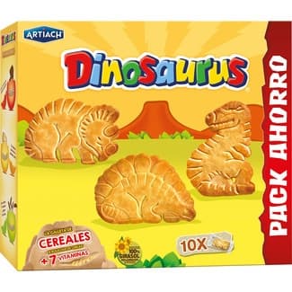 Galletas de cereales con vitaminas pack ahorro paquete 411 g - Artiach Dinosaurus