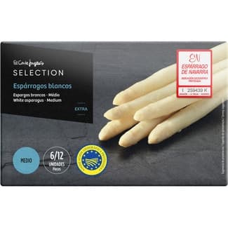 Espárragos blancos  IGP de Navarra medianos 6-12 piezas lata 125 g neto escurrido - El Corte Ingles Selection