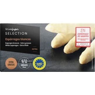 Espárragos blancos IGP de Navarra extra gruesos 9-12 piezas lata 500 g neto escurrido - El Corte Ingles Selection