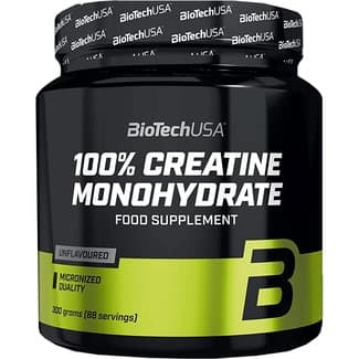 100% creatina monohidrato micronizada en polvo sin sabor bote 300 g - Biotech Usa