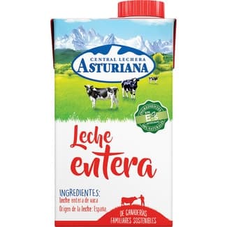 Leche entera brik 500 ml - Asturiana