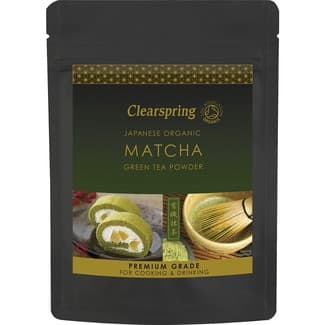 Té verde en polvo matcha para beber y repostería ecológico estuche 40 g - Clearspring
