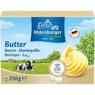 Mantequilla alemana con sal pastilla 250 g - Oldenburger