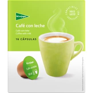 Café con leche estuche 16 cápsulas compatibles con máquinas Dolce Gusto - El Corte Ingles